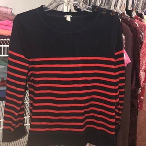 J.Crew striped pullover